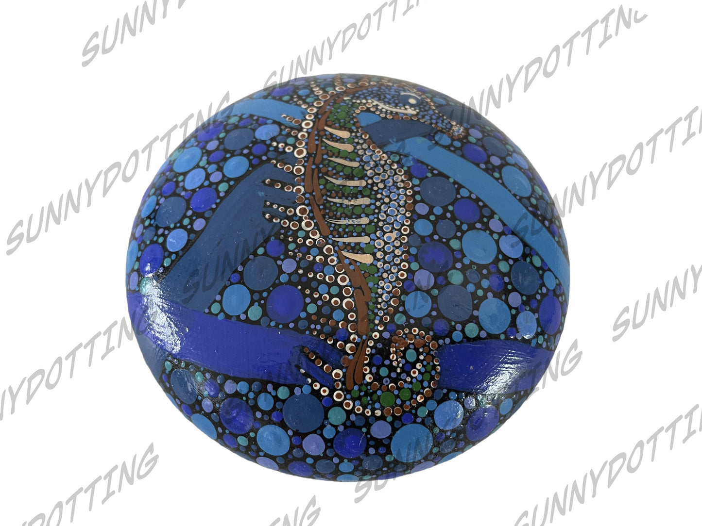 Mandala Stein Seepferd 9,5