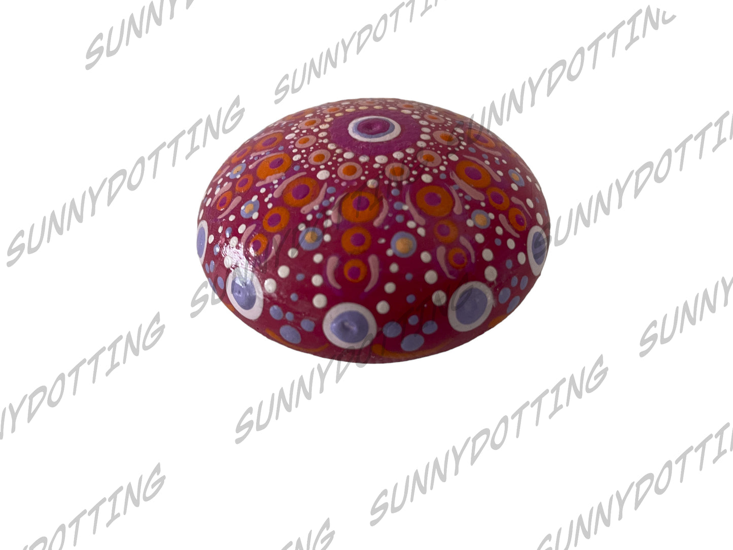 Mandala Stein rosa orange 5,5