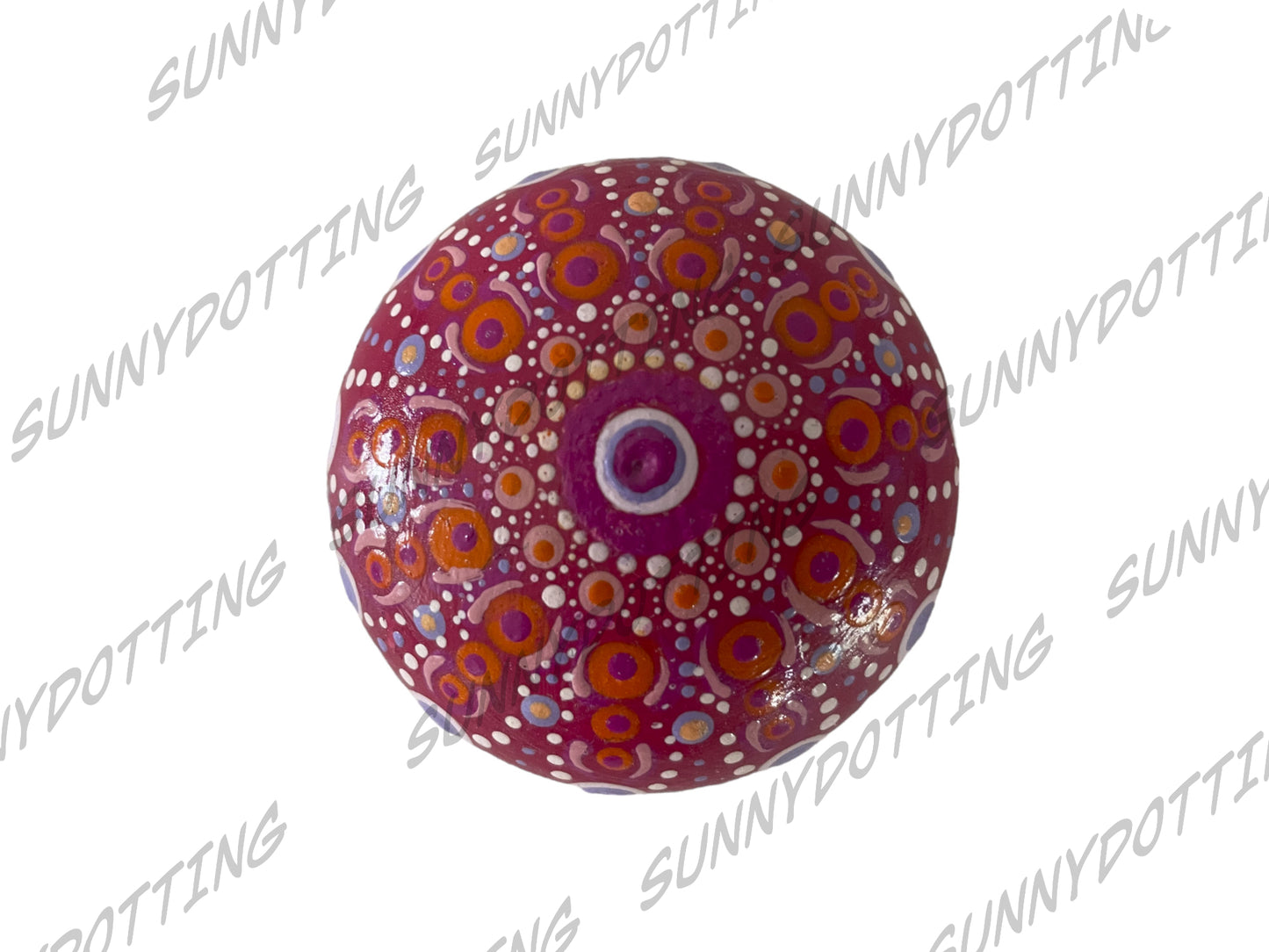 Mandala Stein rosa orange 5,5