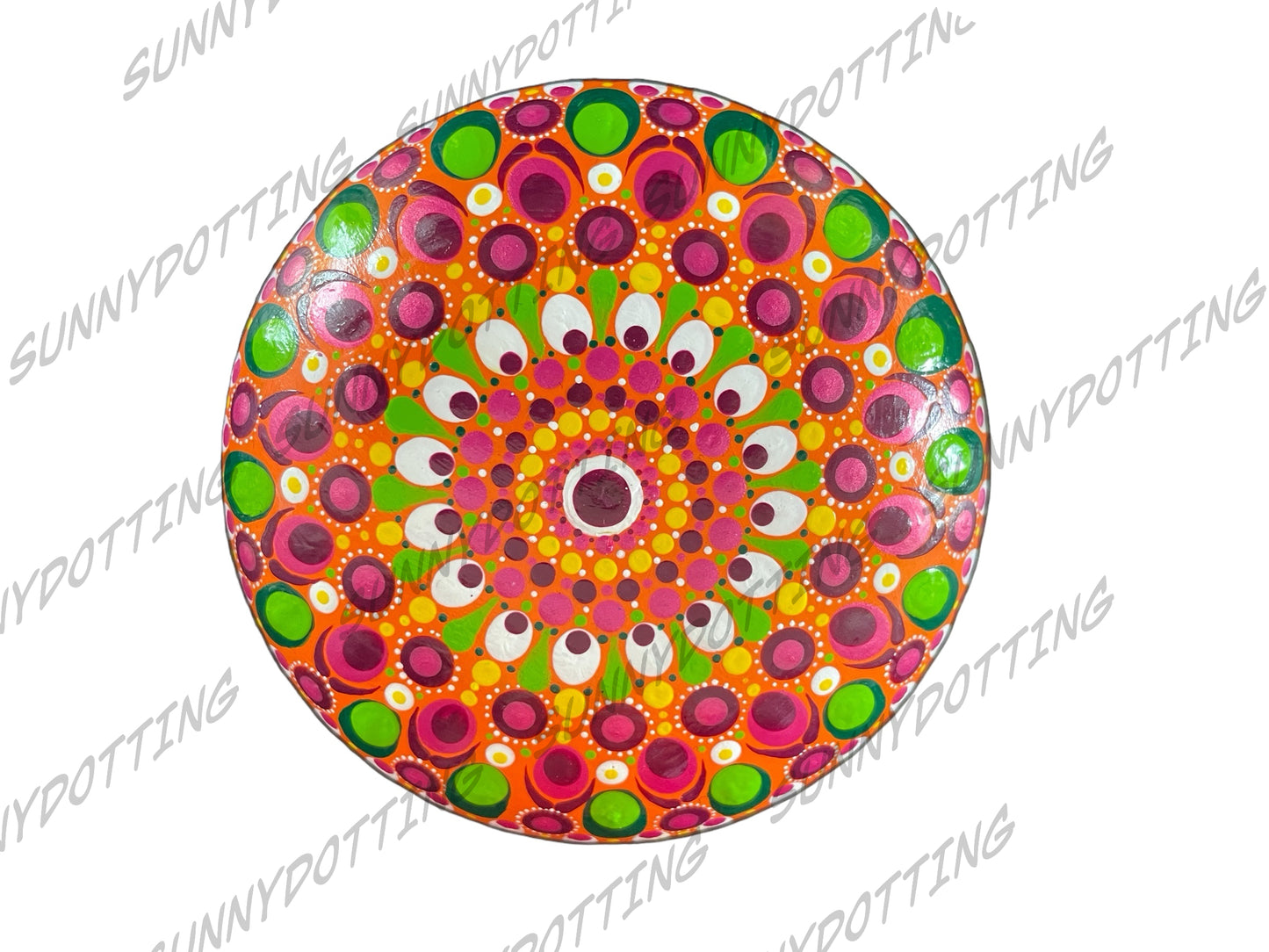 Mandala Stein bunt 9,5