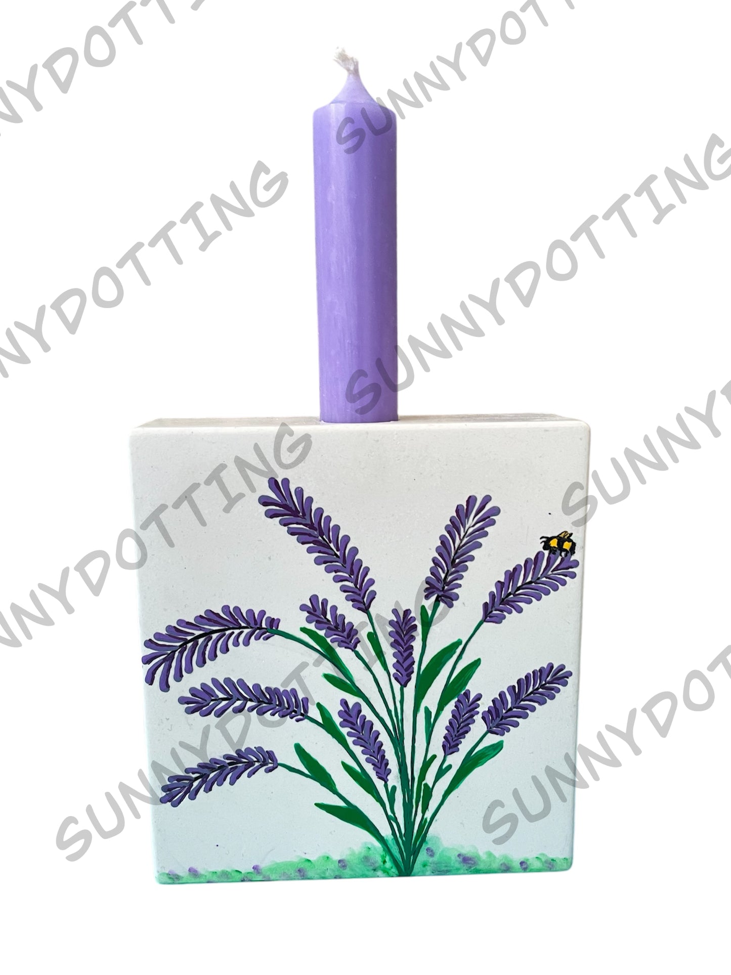 Kerzenhalter rechteckig Lavendel