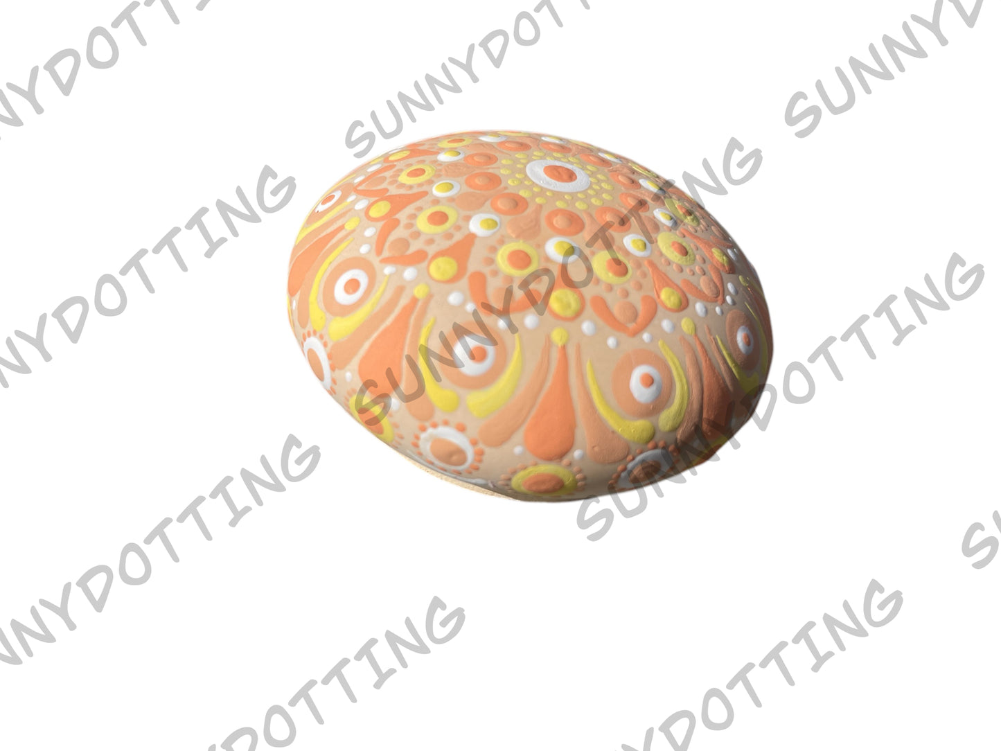 Mandala Stein Lachs Orange 5,5