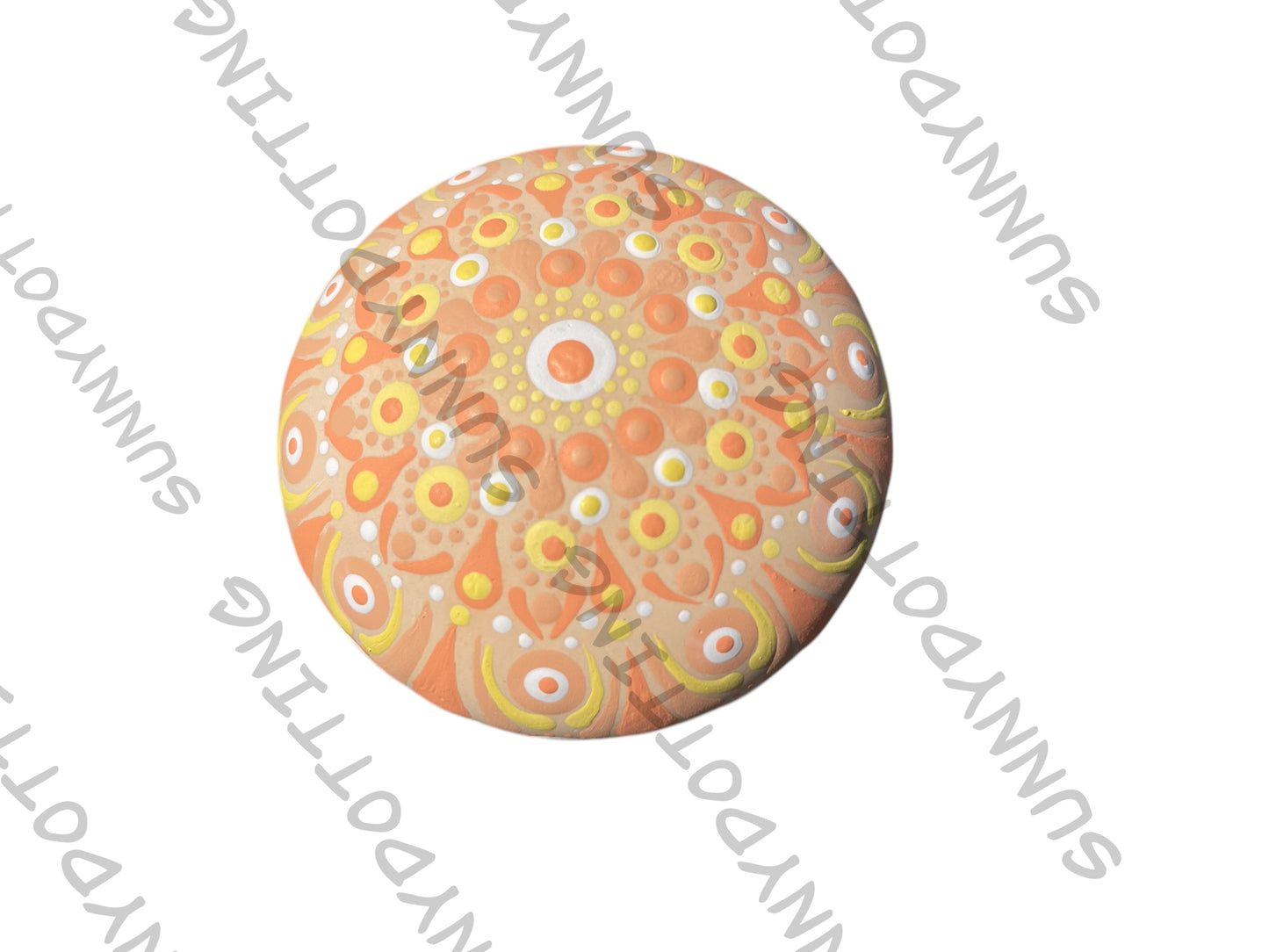 Mandala Stein Lachs Orange 5,5
