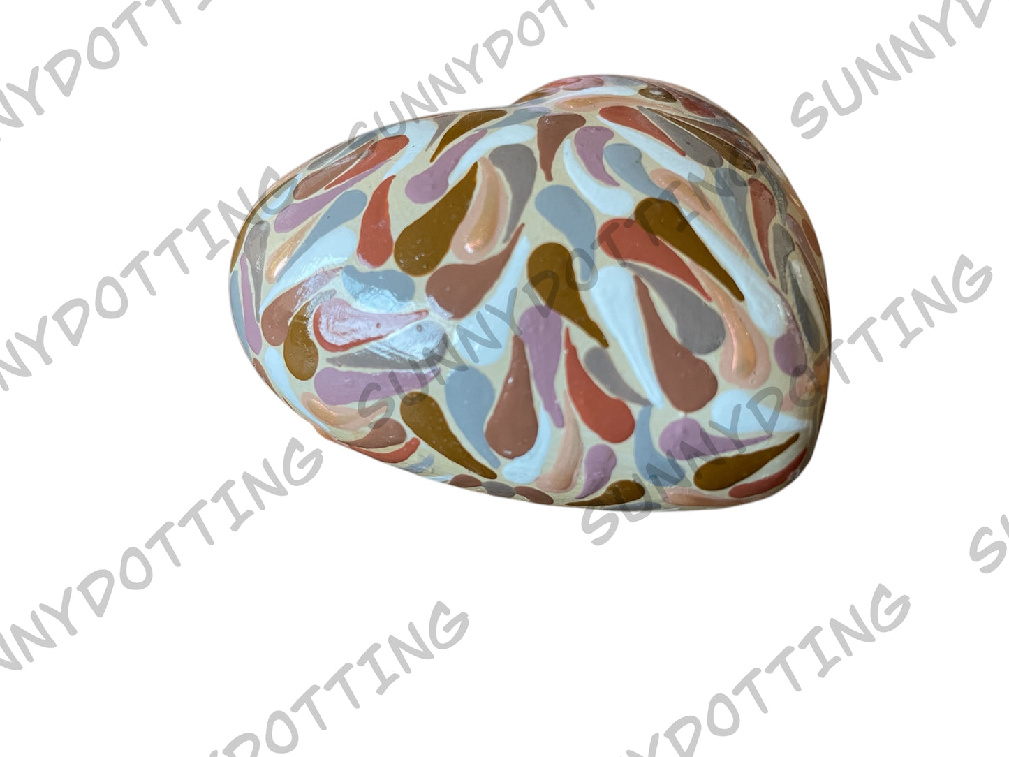 Mandala Herz braune Swooshes 7,5 cm