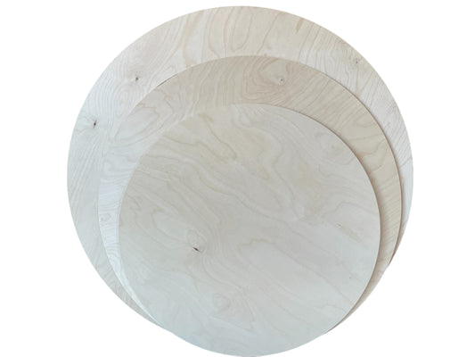 Birken -Multiplex Holzplatte rund 60-70-80 cm