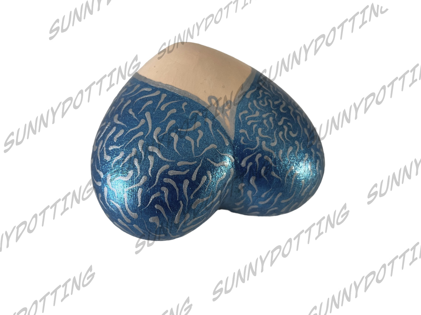 Mandala Herz Dessous türkis metallic  7,5 cm