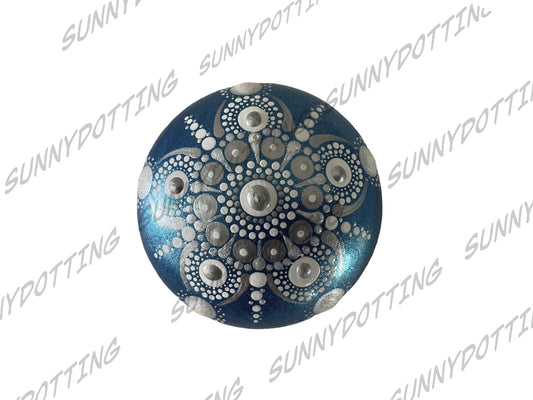Mandala Stein türkis metallic