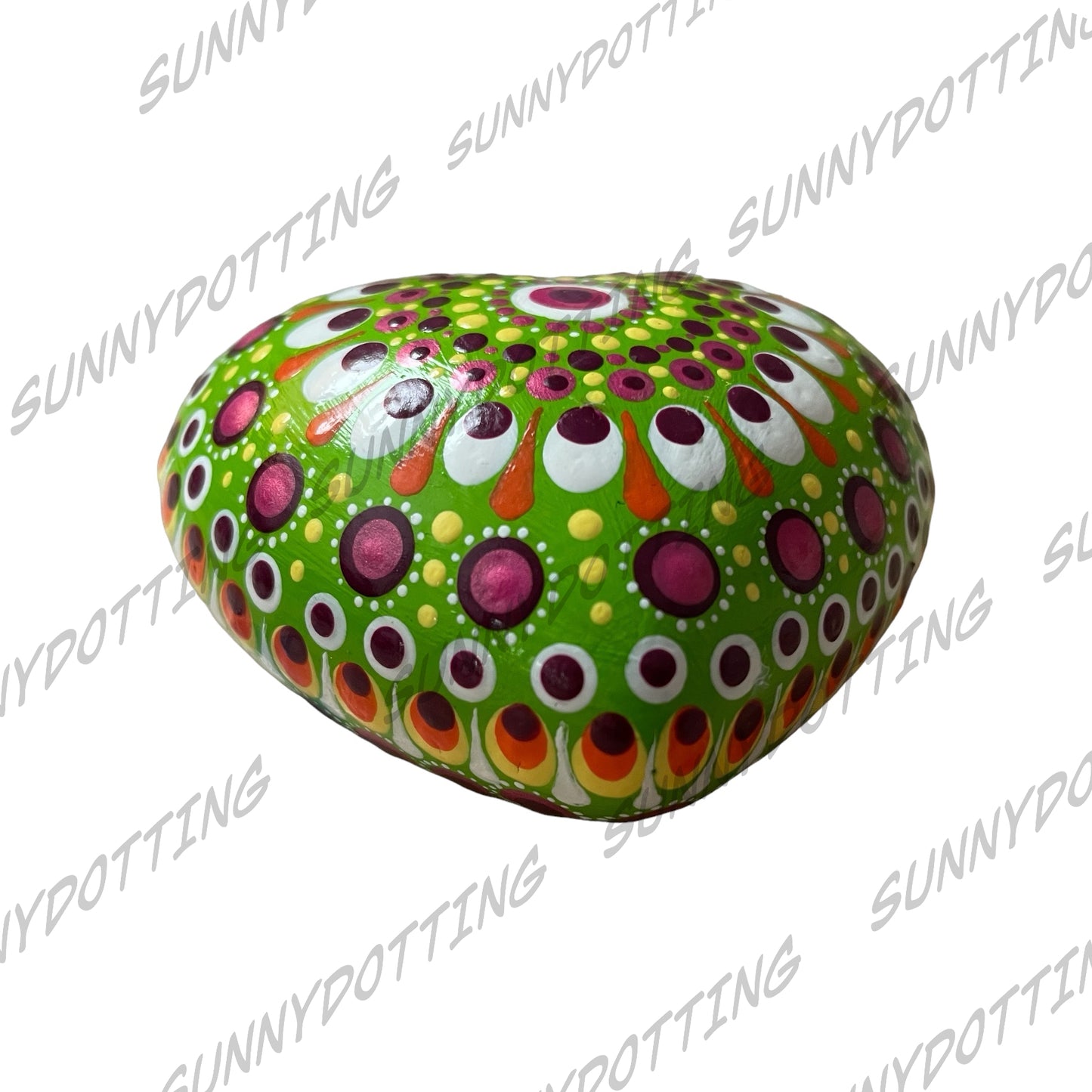 Mandala  Herz grün 7,5 cm