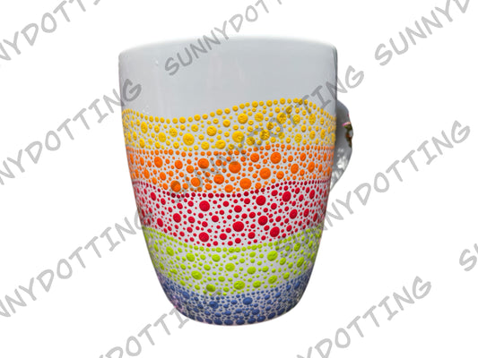 Keramiktasse Bunte Streifen