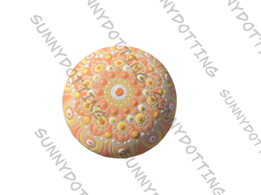 Mandala Stein Lachs Orange 5,5