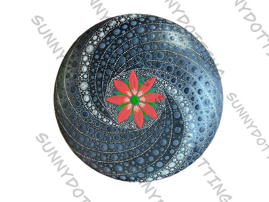 Mandala Stein Beton Spirale 15,5