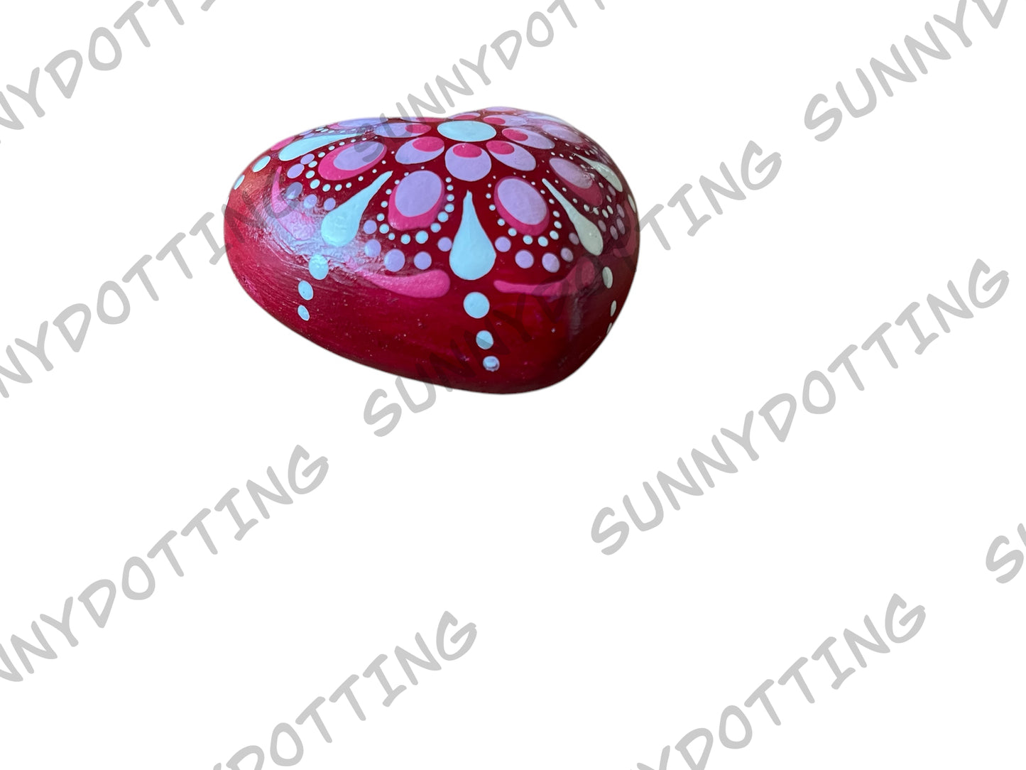 Mandala Herz  rot 5 cm