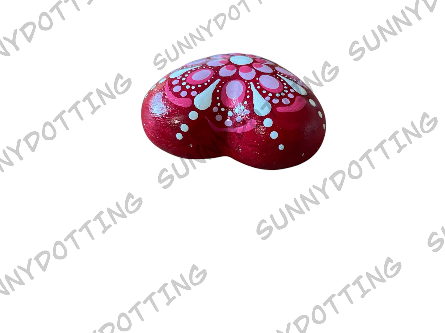 Mandala Herz  rot 5 cm