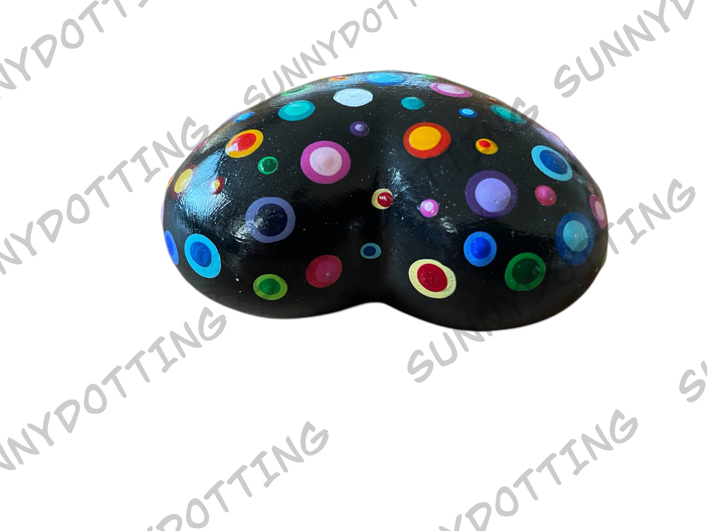 Mandala Herz bunte Punkte 7,5 cm